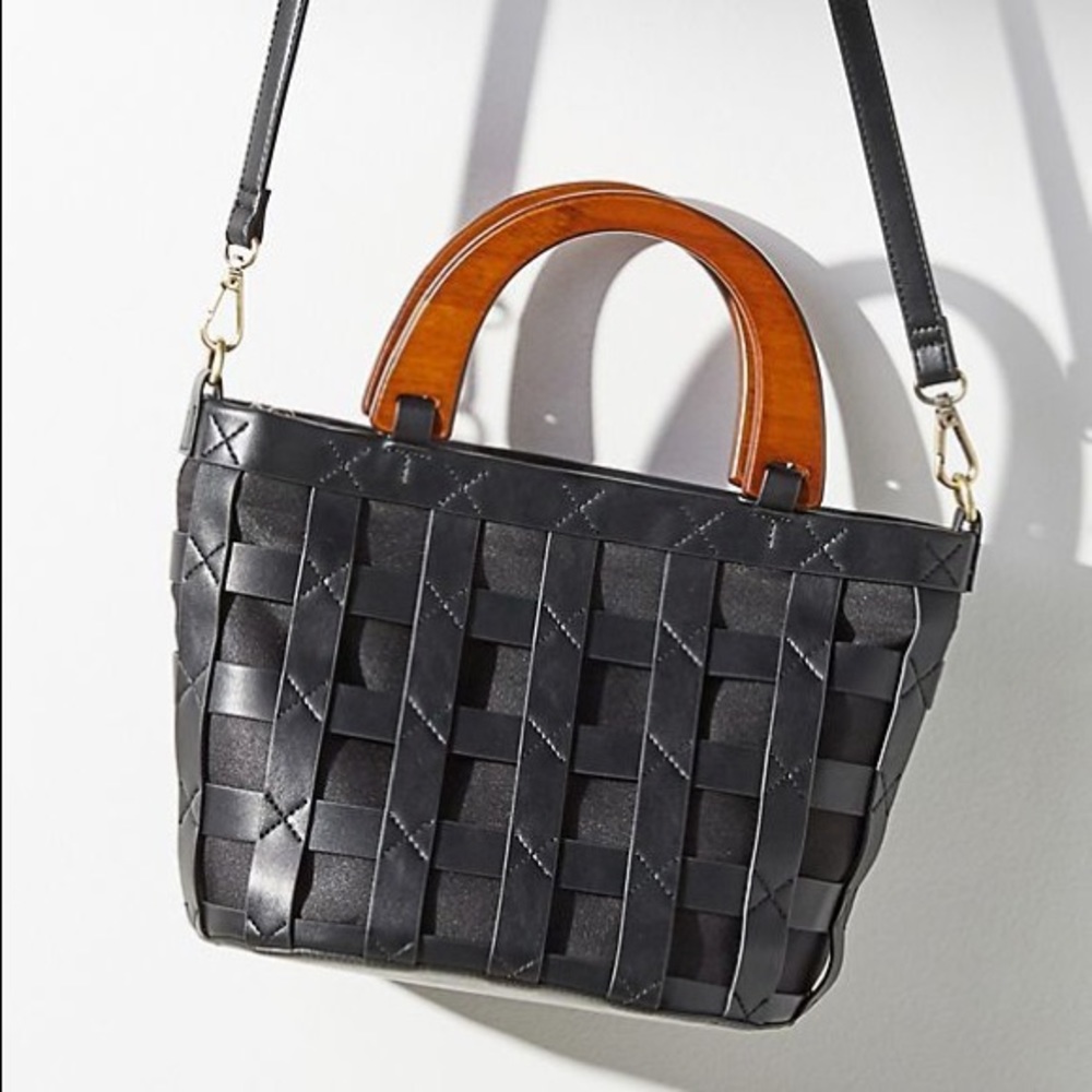 NWT Anthropologie Marina Woven Mini Tote Bag
